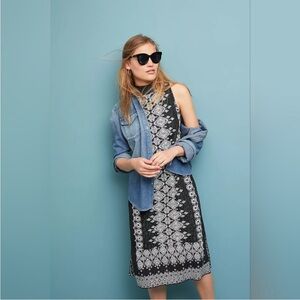 anthropologie Vanessa Virginia Sleeveless Printed Midi Dress malvina sz L